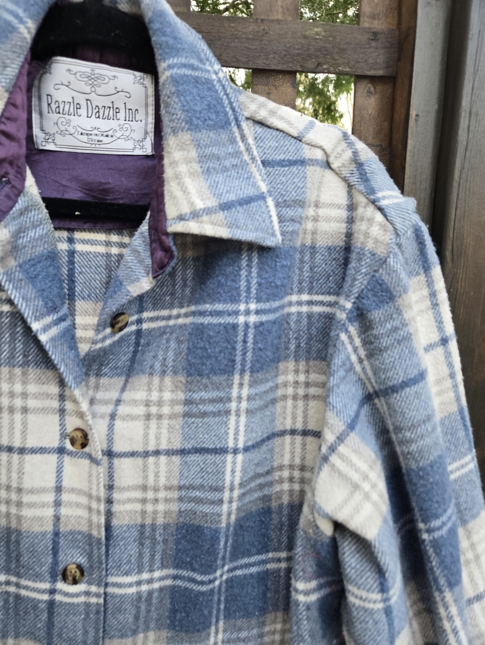 Plaid Shacket with Fringe - Picture 2 of 9